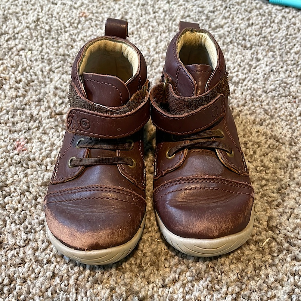 Baby to walker brown/red boots